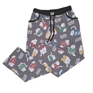 Lazy One Gray Cat Pajama Pants